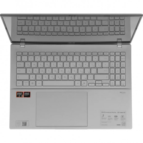 Ноутбук ASUS VivoBook S16 M3607KA-SH131 (16&amp;quot;, OLED, AMD Ryzen AI 5 330 2ГГц, 4 ядра, 16ГБ DDR5, 512ГБ SSD, AMD Radeon 820M, без ОС), серебристый в Стерлитамаке