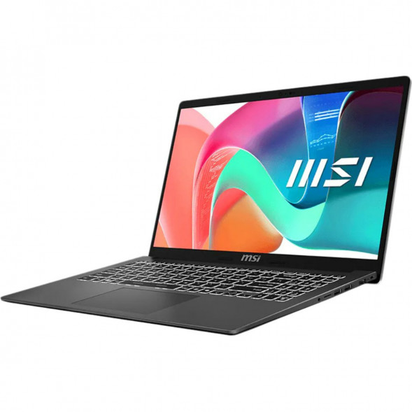 Ноутбук MSI Modern 15 F1MXG-1281RU (15.6&amp;quot;, IPS, Intel Core 5 120U, 10 ядер, 16 ГБ DDR5, SSD 512 ГБ, Intel Iris Xe Graphics, Windows 11), чёрный в Стерлитамаке
