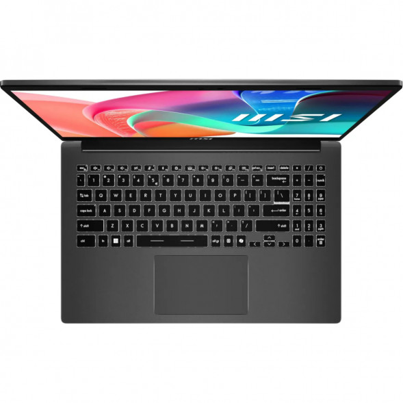 Ноутбук MSI Modern 15 F1MXG-1281RU (15.6&amp;quot;, IPS, Intel Core 5 120U, 10 ядер, 16 ГБ DDR5, SSD 512 ГБ, Intel Iris Xe Graphics, Windows 11), чёрный в Стерлитамаке
