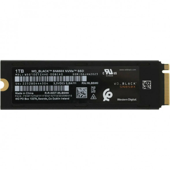 SSD накопитель Western Digital WD Black SN850X NVMe, 1TB (WDS100T2XHE) в Стерлитамаке