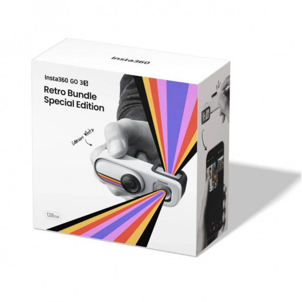 Экшн-камера Insta360 Go 3S Retro Bundle Special Edition 64ГБ, White в Стерлитамаке