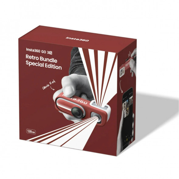 Экшн-камера Insta360 Go 3S Retro Bundle Special Edition 128ГБ, Red в Стерлитамаке
