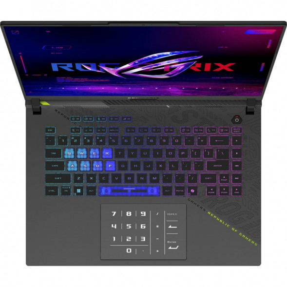 Ноутбук ASUS ROG Strix G16 G614PP-TS207 (16&amp;quot;, IPS, AMD Ryzen 9 8940HX 2.4ГГц, 16 ядер, 32ГБ DDR5, 512ГБ SSD, NVIDIA GeForce RTX 5070 8 ГБ, без ОС), серый в Стерлитамаке